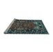 Sideview of Machine Washable Persian Light Blue Traditional Rug, wshtr2152lblu