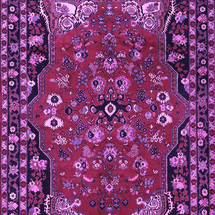 Machine Washable Persian Purple Traditional Area Rugs, wshtr2152pur