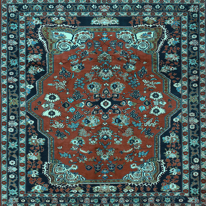 Square Persian Light Blue Traditional Rug, tr2152lblu