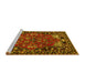 Sideview of Machine Washable Persian Yellow Traditional Rug, wshtr2152yw