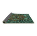 Sideview of Persian Turquoise Traditional Rug, tr2152turq