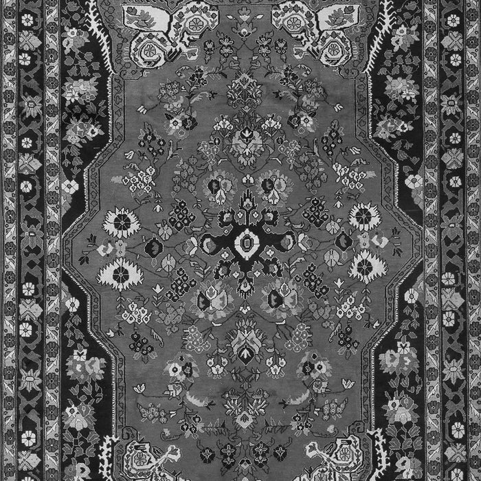 Serging Thickness of Machine Washable Persian Gray Traditional Rug, wshtr2152gry