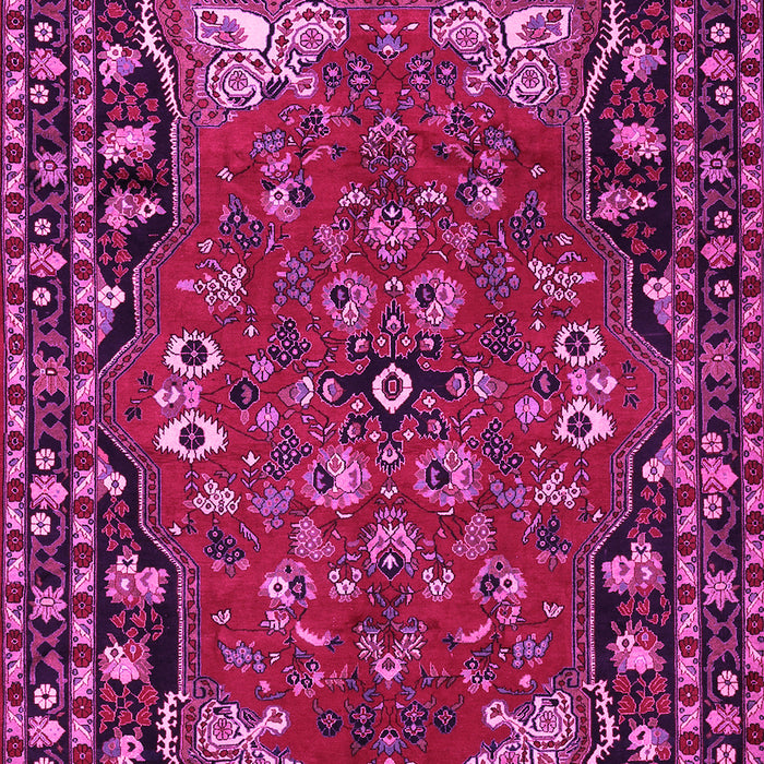 Machine Washable Persian Pink Traditional Rug, wshtr2152pnk