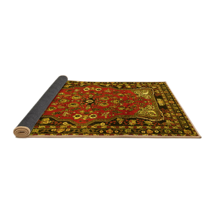 Sideview of Persian Yellow Traditional Rug, tr2152yw