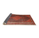 Sideview of Traditional Sunrise Orange Persian Rug, tr2153