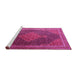 Sideview of Machine Washable Persian Pink Traditional Rug, wshtr2153pnk