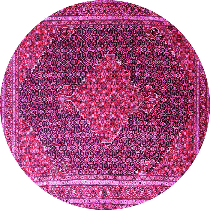 Round Persian Pink Traditional Rug, tr2153pnk