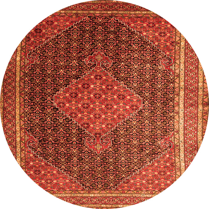 Machine Washable Persian Orange Traditional Area Rugs, wshtr2153org