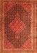 Serging Thickness of Machine Washable Persian Orange Traditional Area Rugs, wshtr2153org