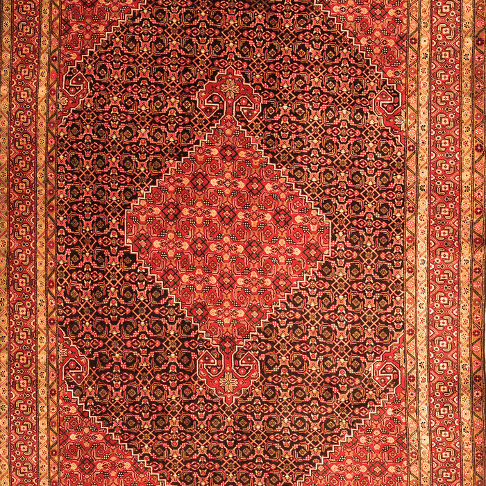 Serging Thickness of Machine Washable Persian Orange Traditional Area Rugs, wshtr2153org