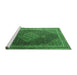 Sideview of Machine Washable Persian Emerald Green Traditional Area Rugs, wshtr2153emgrn