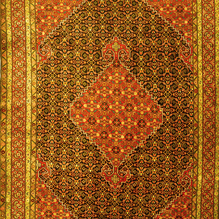 Machine Washable Persian Yellow Traditional Rug, wshtr2153yw