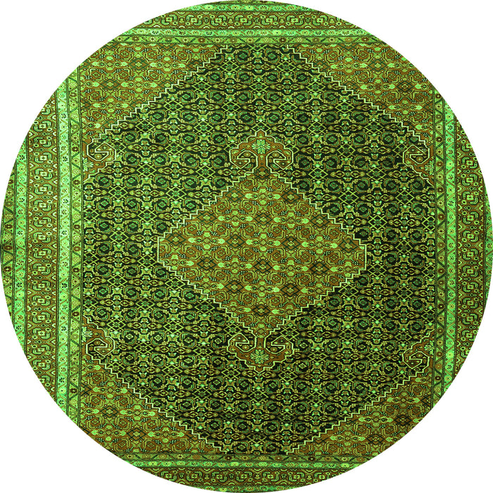 Machine Washable Persian Green Traditional Area Rugs, wshtr2153grn