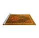 Sideview of Machine Washable Persian Yellow Traditional Rug, wshtr2153yw