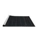 Sideview of Machine Washable Traditional Gunmetal Green Rug, wshtr2154