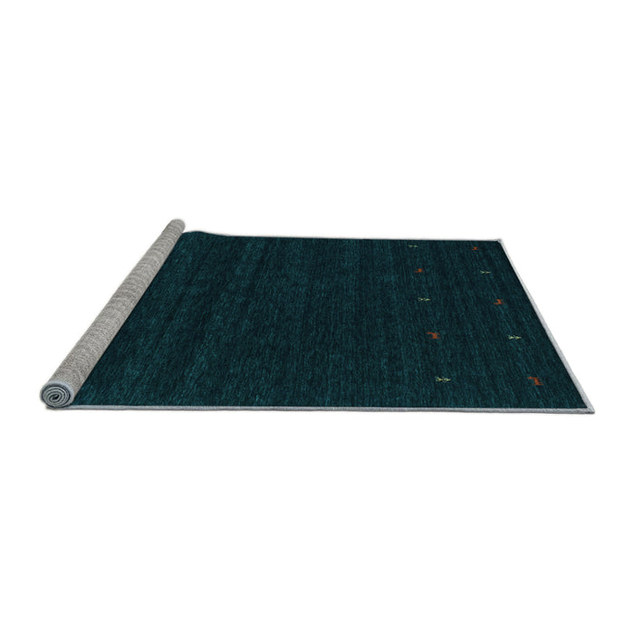 Sideview of Machine Washable Persian Light Blue Traditional Rug, wshtr2154lblu