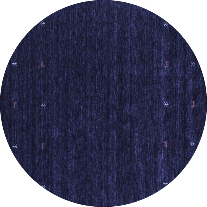 Round Persian Blue Traditional Rug, tr2154blu