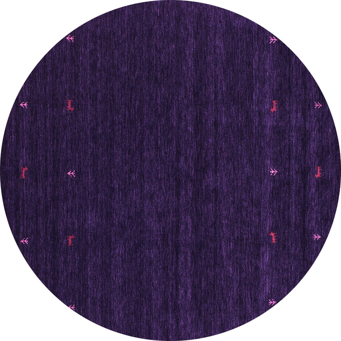 Round Persian Purple Traditional Rug, tr2154pur