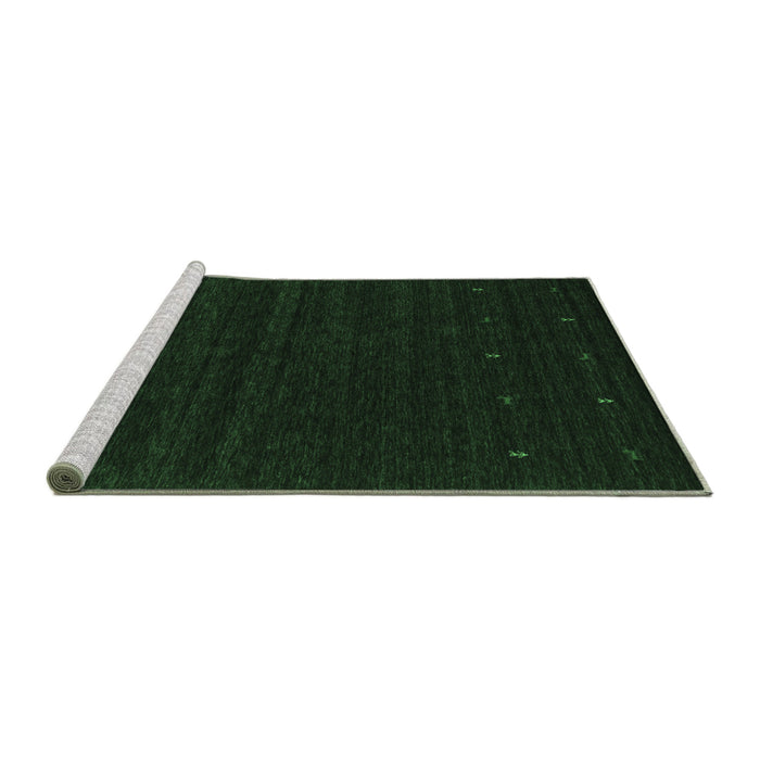 Sideview of Machine Washable Persian Emerald Green Traditional Area Rugs, wshtr2154emgrn