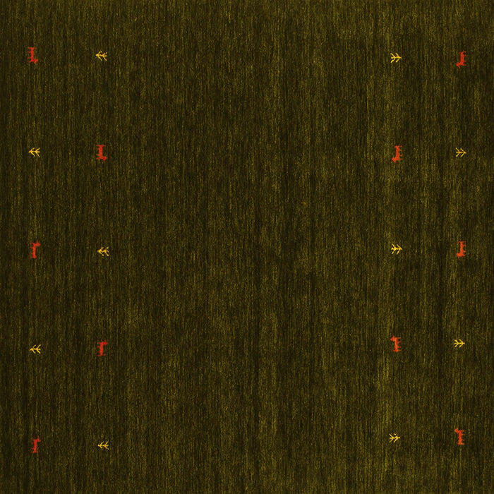 Square Persian Yellow Traditional Rug, tr2154yw