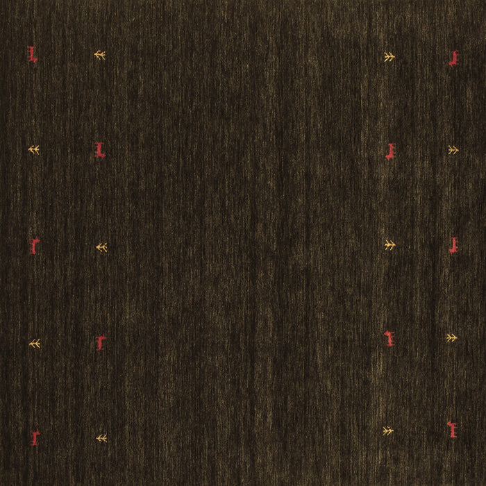 Square Persian Brown Traditional Rug, tr2154brn