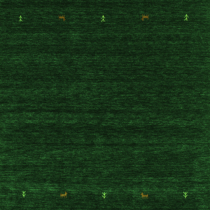 Serging Thickness of Machine Washable Persian Green Traditional Area Rugs, wshtr2154grn