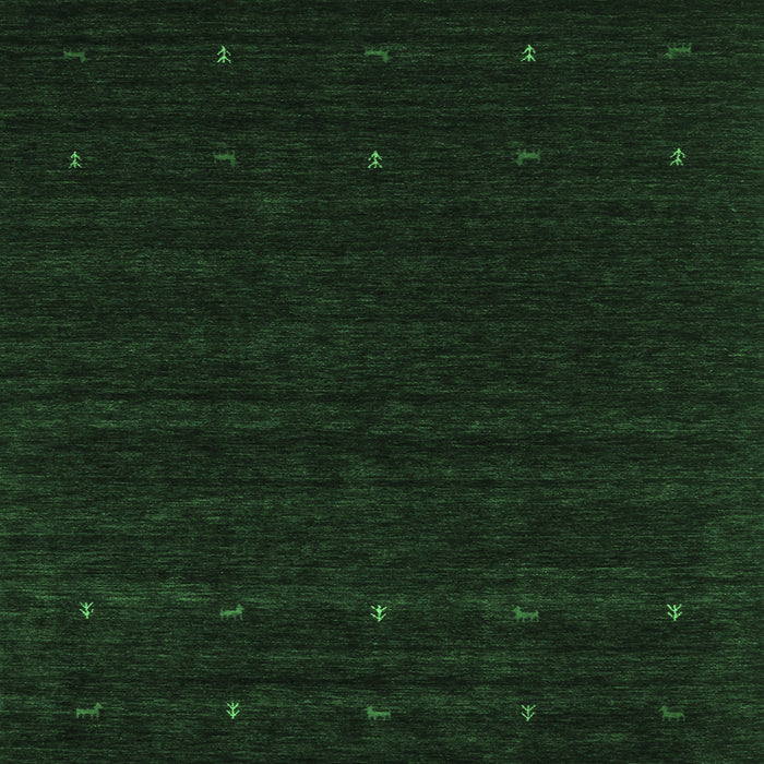 Square Persian Emerald Green Traditional Rug, tr2154emgrn