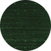 Round Persian Emerald Green Traditional Rug, tr2154emgrn