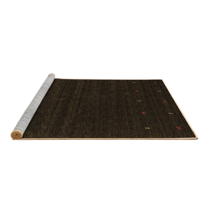 Sideview of Machine Washable Persian Brown Traditional Rug, wshtr2154brn