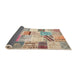 Sideview of Traditional Rust Pink Patchwork Rug, tr2155