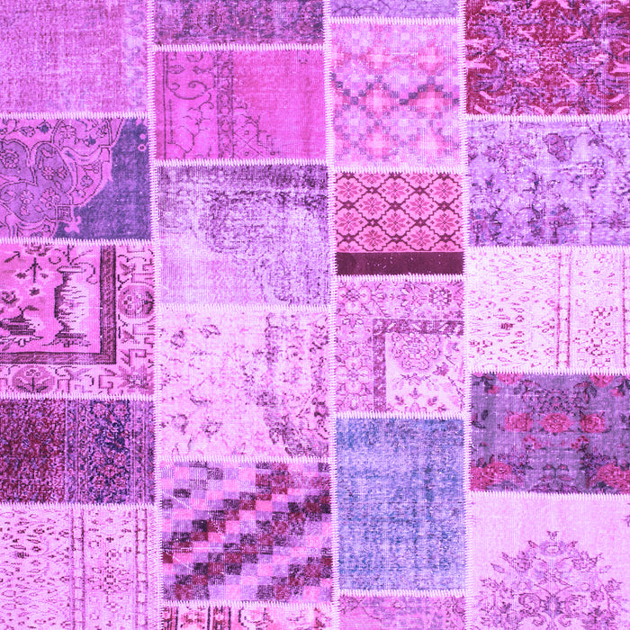 Patchwork Purple Transitional Rug, tr2155pur