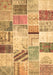 Patchwork Brown Transitional Rug, tr2155brn