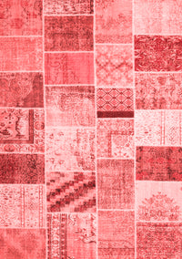 Patchwork Red Transitional Rug, tr2155red