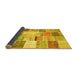 Sideview of Patchwork Yellow Transitional Rug, tr2155yw