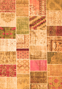 Patchwork Orange Transitional Rug, tr2155org