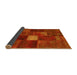 Sideview of Patchwork Yellow Transitional Rug, tr2156yw