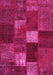 Patchwork Pink Transitional Rug, tr2156pnk