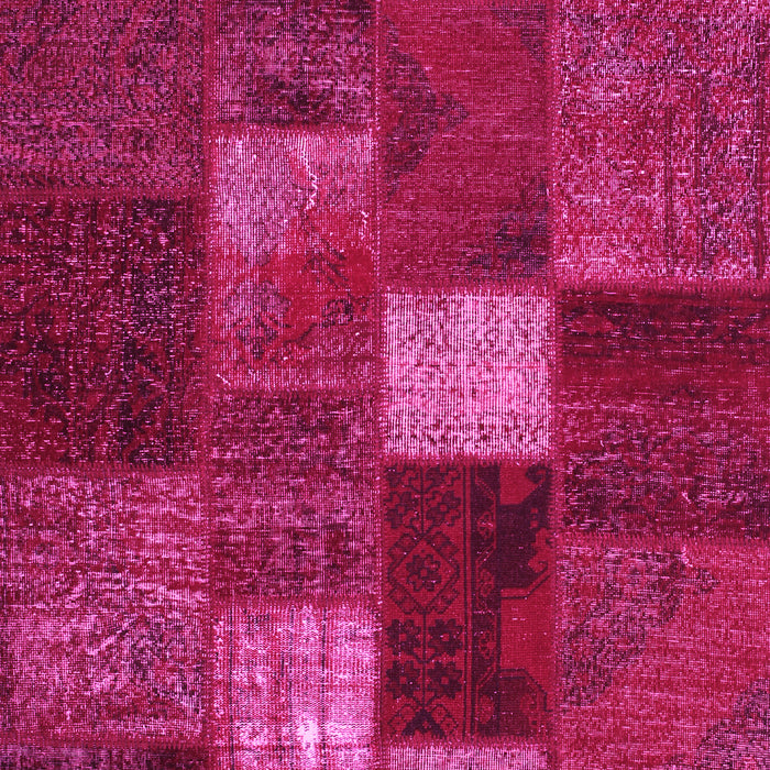 Patchwork Pink Transitional Rug, tr2156pnk