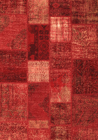 Patchwork Orange Transitional Rug, tr2156org