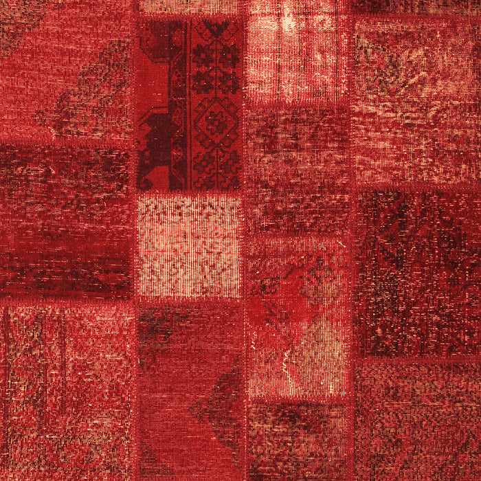 Patchwork Orange Transitional Rug, tr2156org