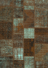 Patchwork Turquoise Transitional Rug, tr2156turq