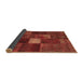 Sideview of Patchwork Brown Transitional Rug, tr2156brn