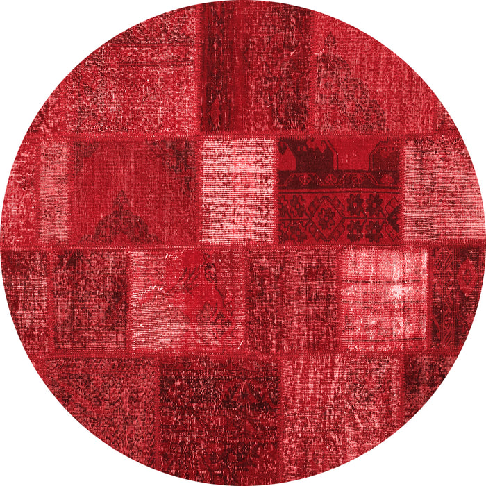 Patchwork Red Transitional Rug, tr2156red