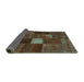 Sideview of Patchwork Turquoise Transitional Rug, tr2156turq