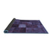 Sideview of Patchwork Blue Transitional Rug, tr2156blu