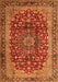 Medallion Orange Traditional Rug, tr2157org