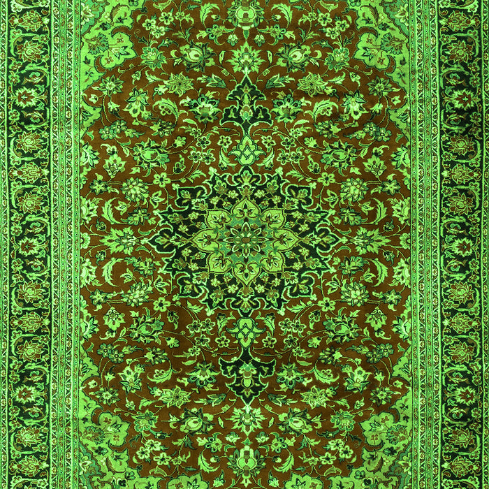 Medallion Green Traditional Rug, tr2157grn