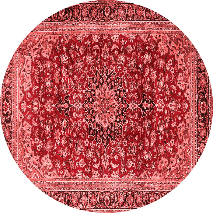 Medallion Red Traditional Rug, tr2157red
