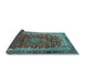 Sideview of Medallion Light Blue Traditional Rug, tr2157lblu