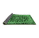 Sideview of Medallion Emerald Green Traditional Rug, tr2157emgrn